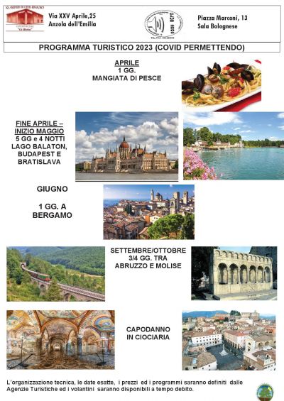 PROGRAMMA TURISTICO 2023